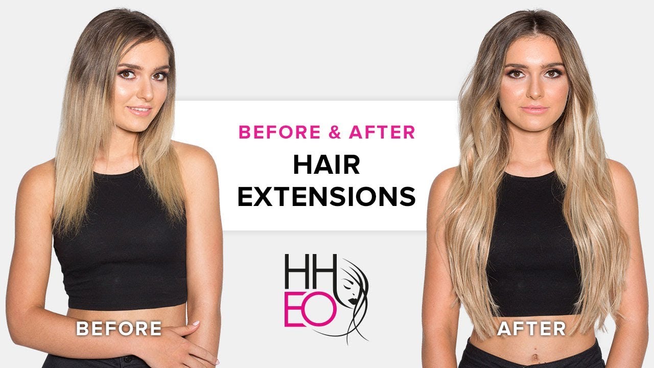 Before and After Hair Extensions by HHEO