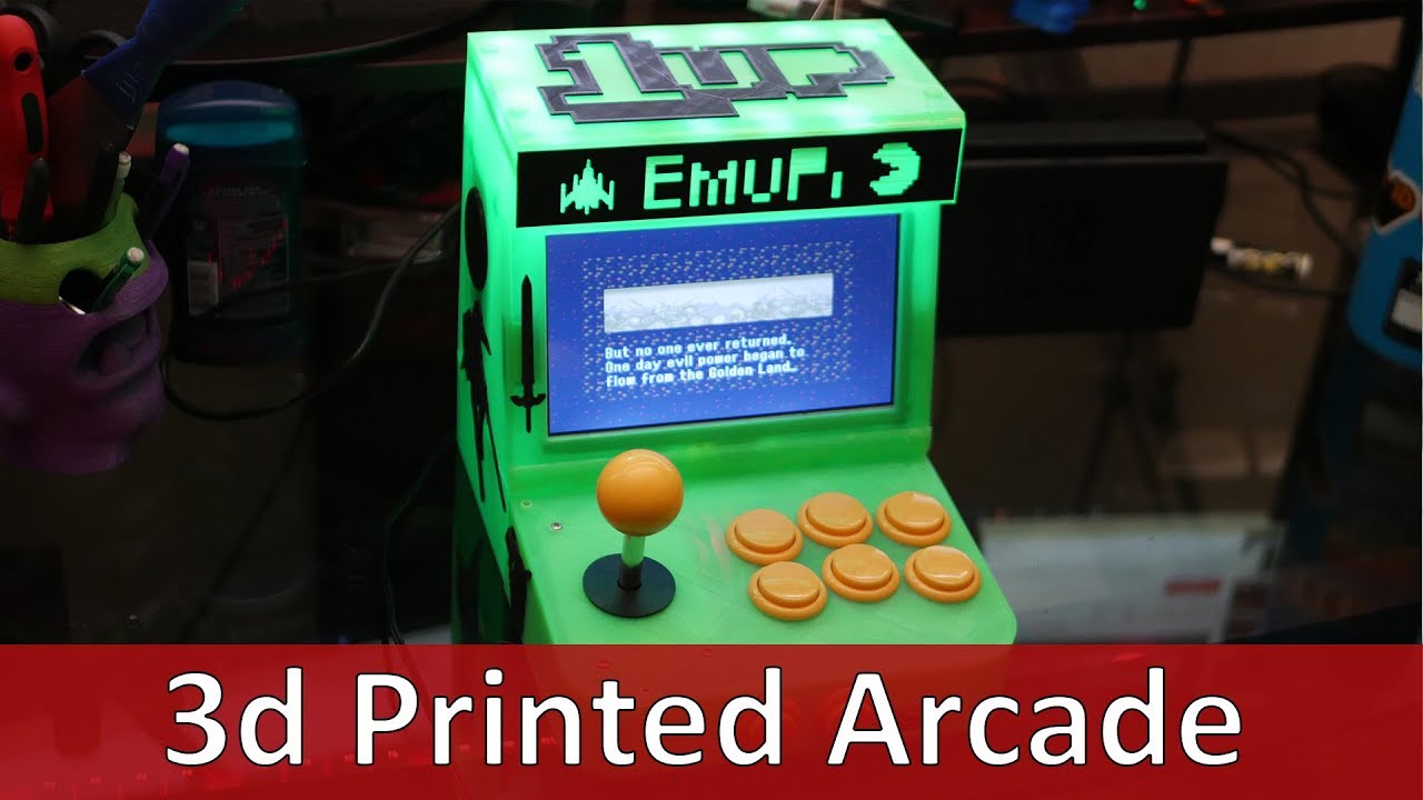 EmuPi v2 3d Printed Mini Arcade Retropie Cabinet