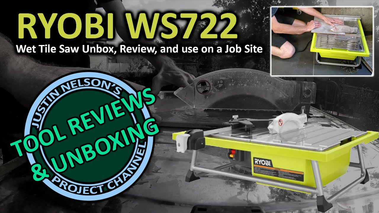 Пила для влажной резки плитки Ryobi WS722: распаковка/обзор/реальное использование