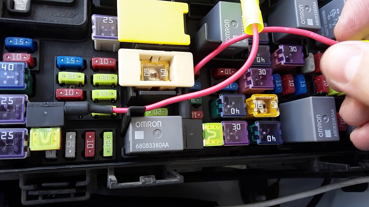 2013 Dodge Grand Caravan Temporary Fuel Pump Relay Bypass