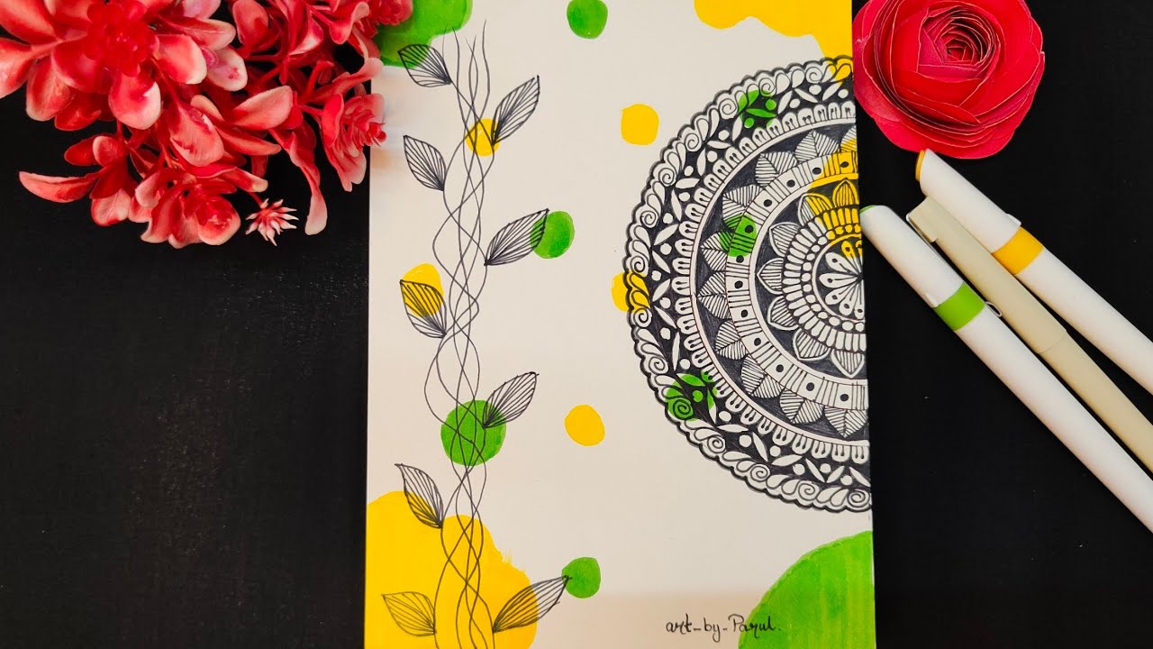 ​I was Challenged to Combine Boho Mandala Art with Botanical Doodles ✨ (Easy Step-by-Step)