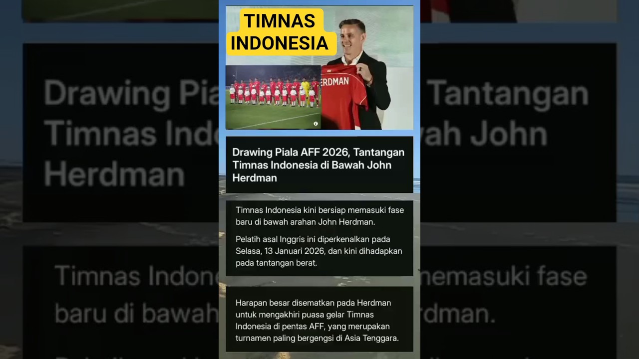 Drawing AFF 2026: Timnas Indonesia Diuji! Mampukah John Herdman Bikin Sejarah?