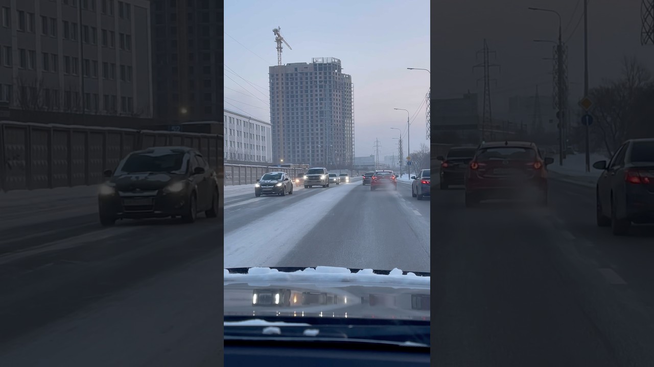 ❤️Морозный Красноярск. Проезд по Дубровинского | 16 января 2026