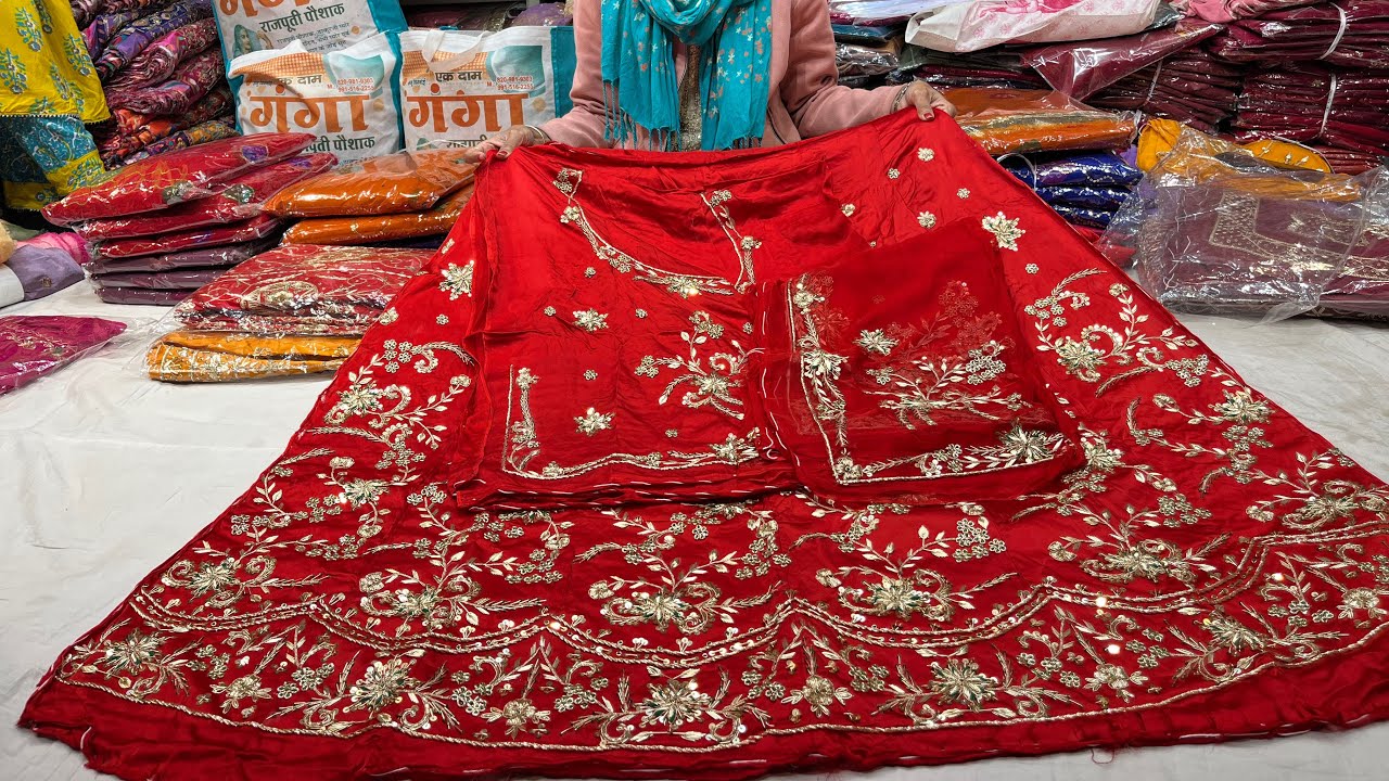 ठाकुर जी प्योर ओढ़नी जरदोजी दबका हैंडवर्क राजपूती पोशाक, मनु बिश्नोई गंगा राजपूती पोशाक बीकानेर