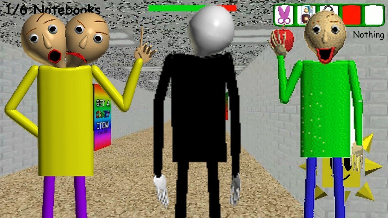 NEW CHARACTER (Slenderbaldi) BBRMS: The 6 Classes (Baldi's basic custom map)