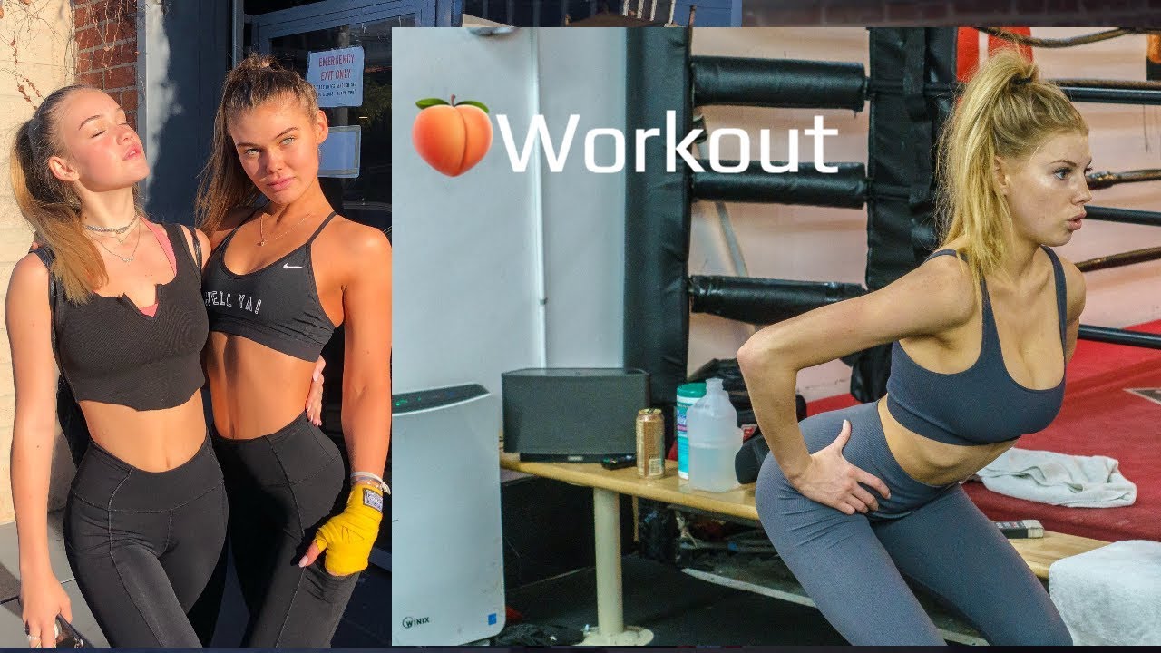 Butt workout with Cambrie Schroder, Faith Schroder, and Charlotte McKinney - model workout
