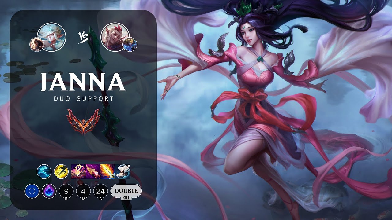 Janna Support vs Rakan - EUW Grandmaster Patch 14.2