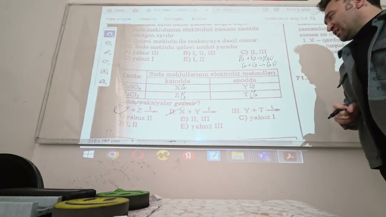 DIM test toplusu 2025.Sual izahlari.Elektroliz,hidroliz ,dissosiasiya.