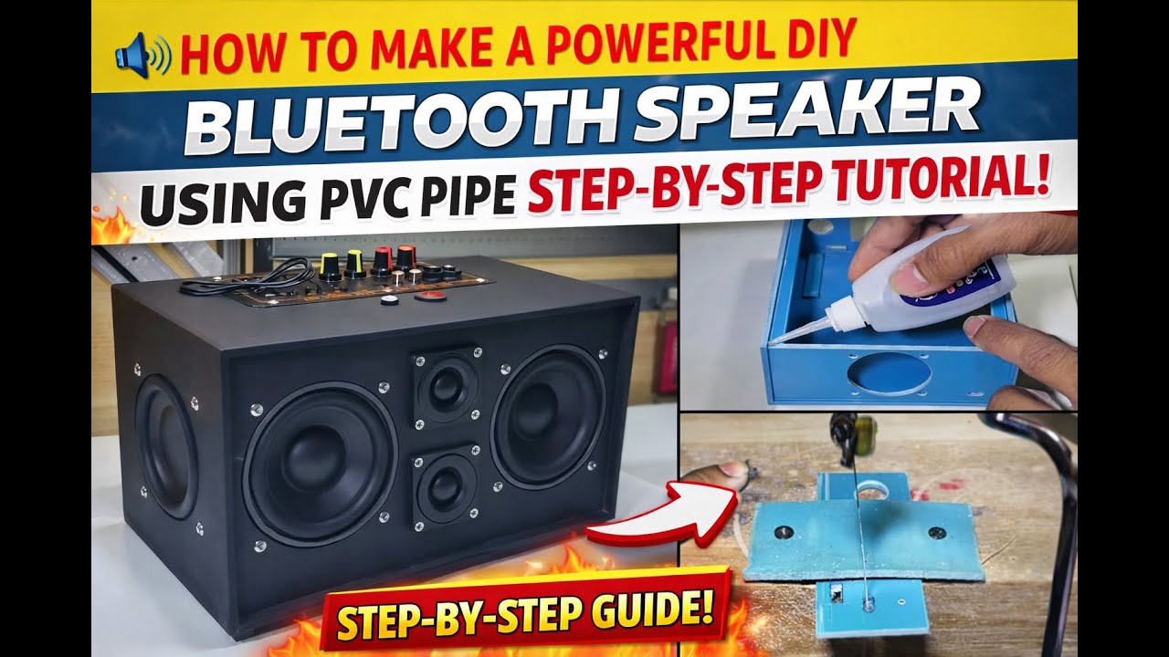 🔊How to Make a  Bluetooth Speaker using PVC Pipe  Step-by-Step Tutorial.