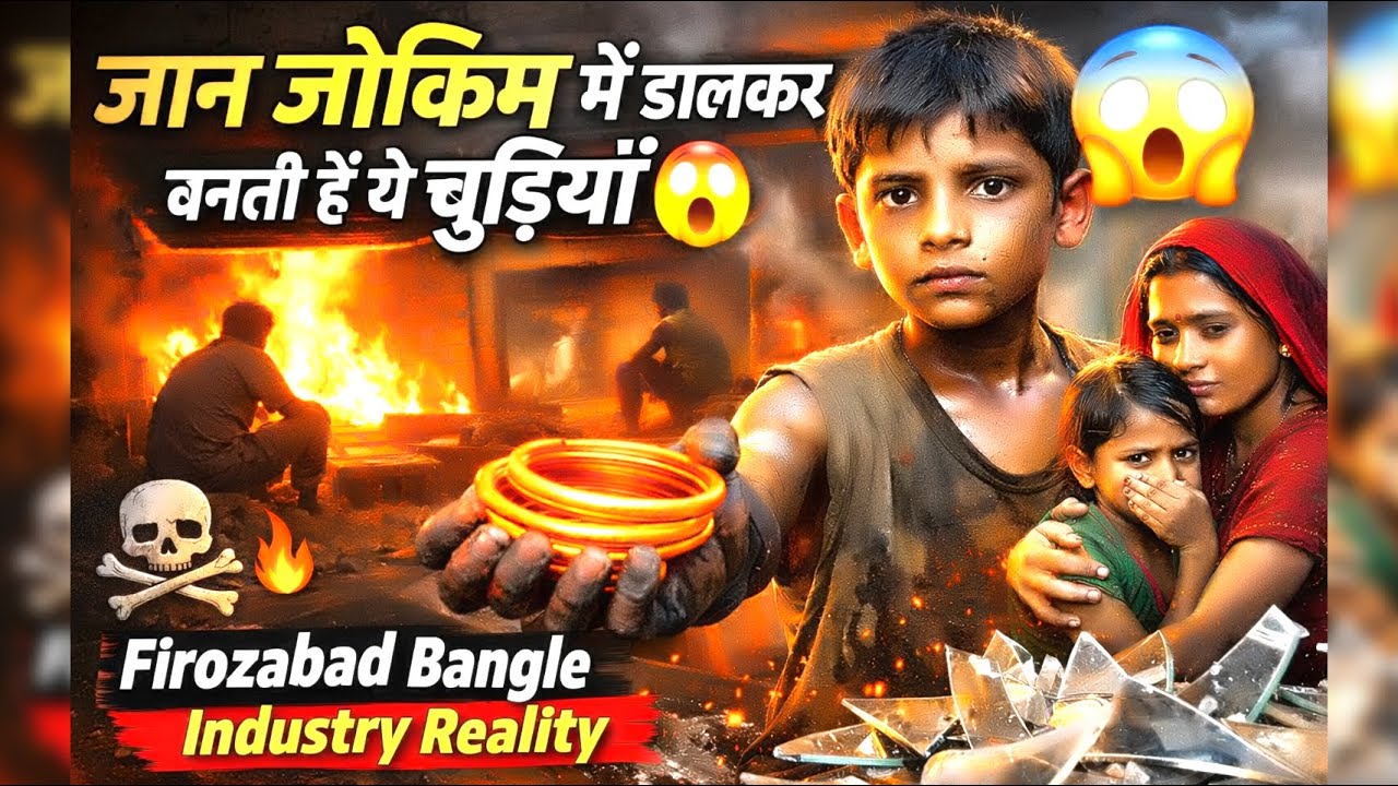 जान जोखिम में डालकर बनती हैं ये चूड़ियाँ 😱 | Firozabad Bangle Industry Reality #firozabad #chudiyan