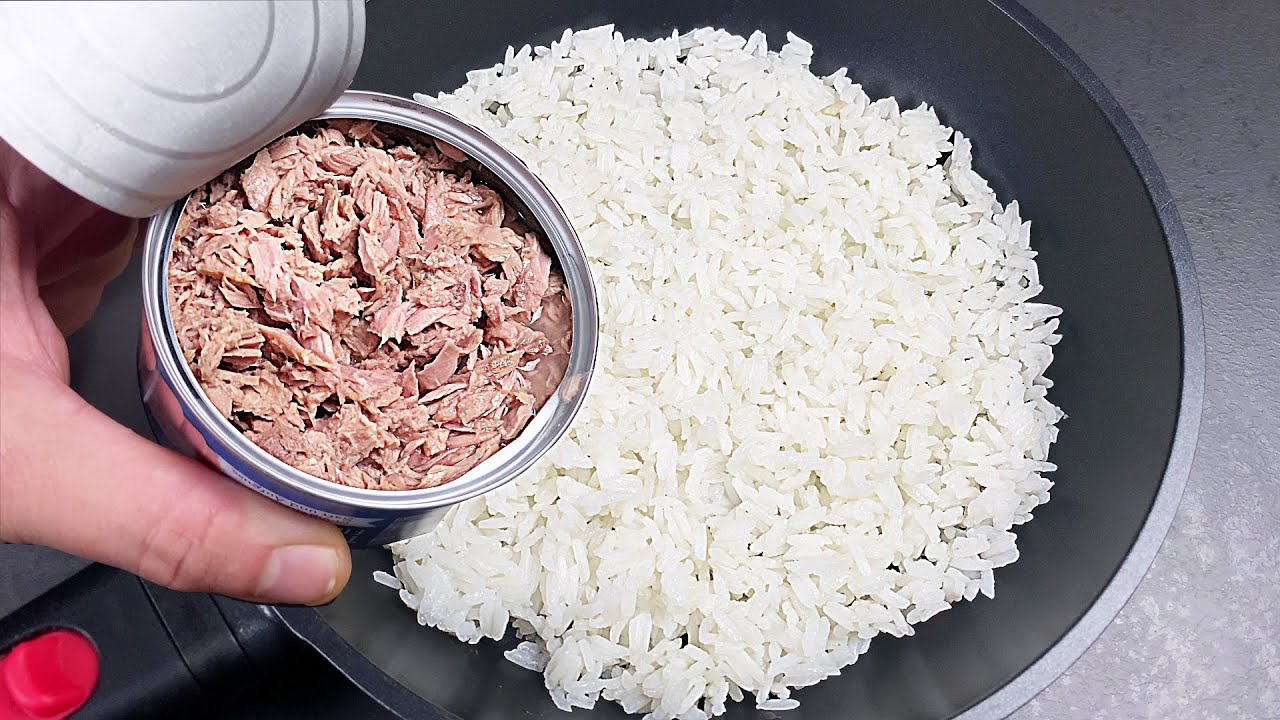 Do you have rice and canned tuna at home?🤗 Simple and very quick recipe