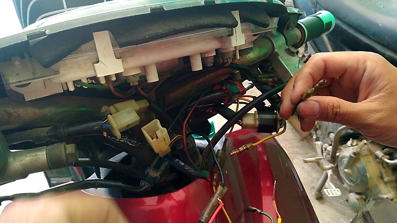 Pasang kabel lampu projie di motor mio
