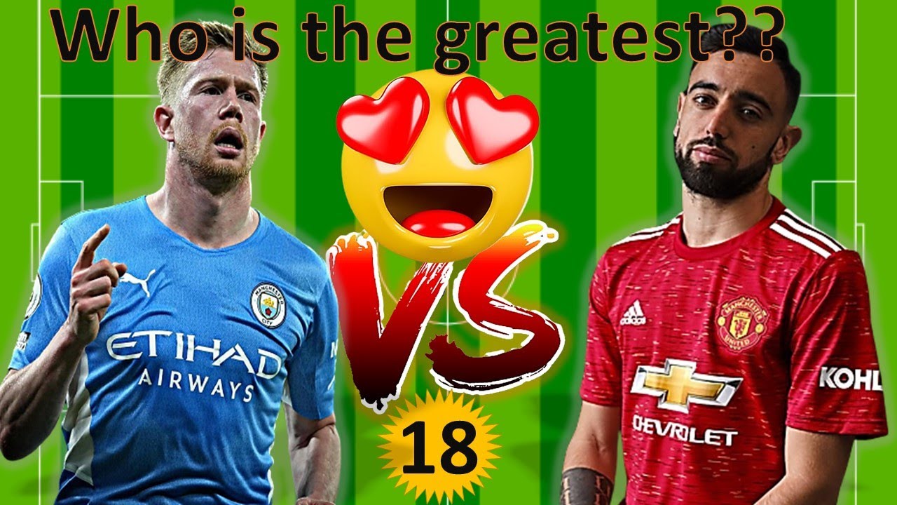 football comparison: de bruyne vs bruno fernandes
