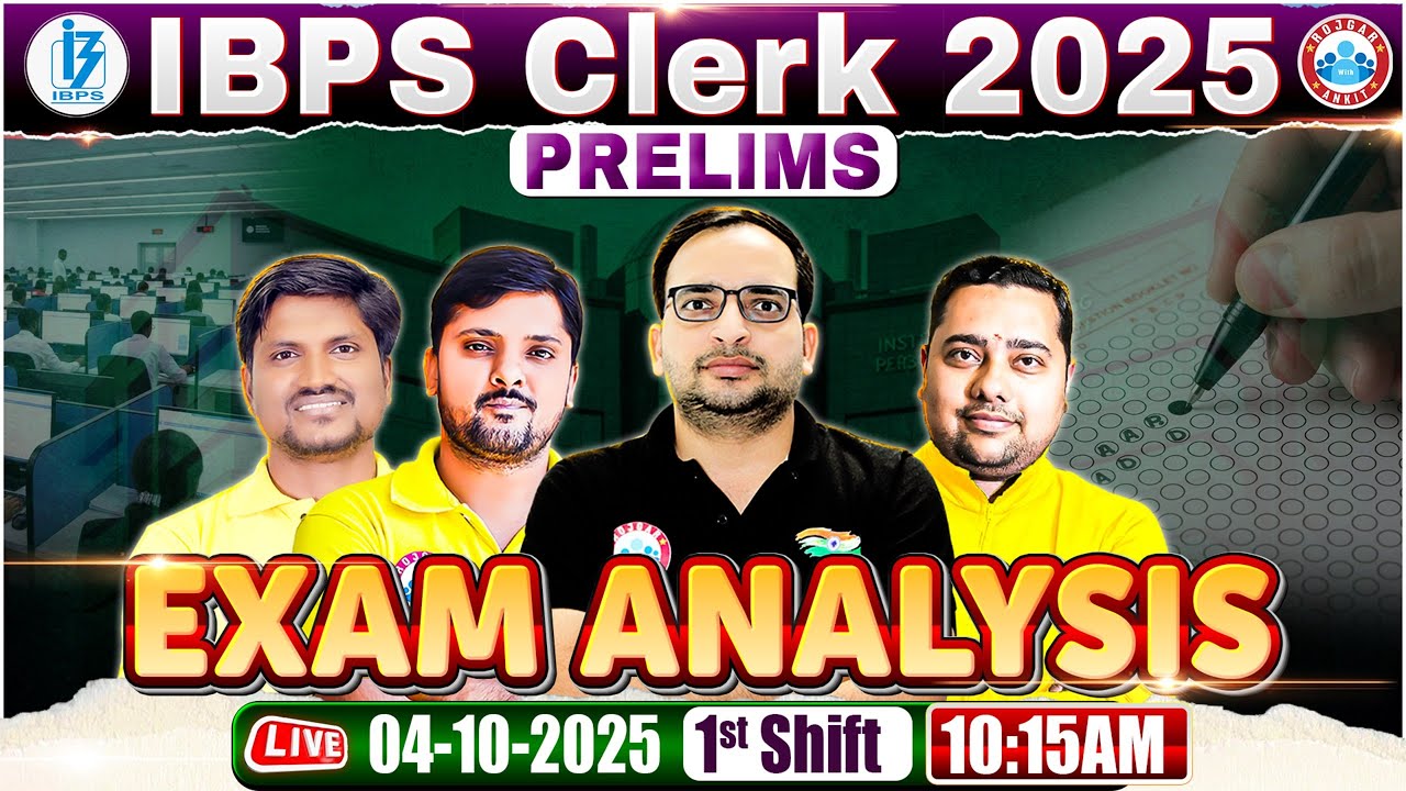 IBPS Clerk Prelims Exam Analysis 2025 | IBPS Clerk First Shift Exam Analysis | IBPS Exam Full Review