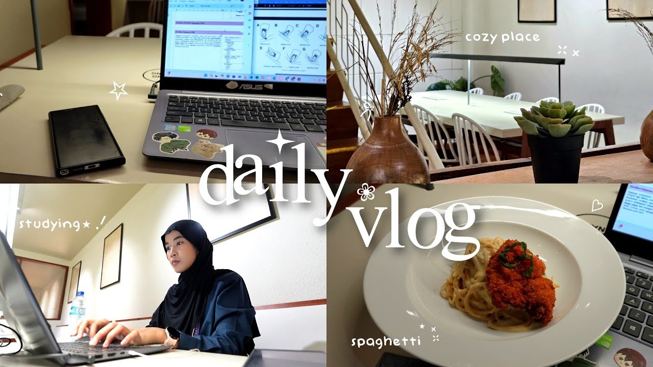 UNI VLOG💌🥼 productive days, study at cafe, cooking, unboxing, get ready with me, daily vlog