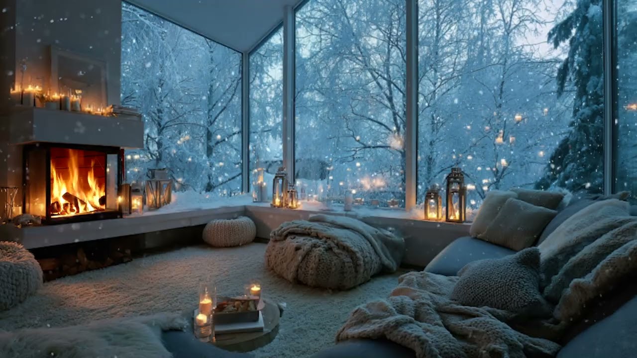 Relaxing Piano Fireplace - 3 Hour Studying | Sleeping Sound