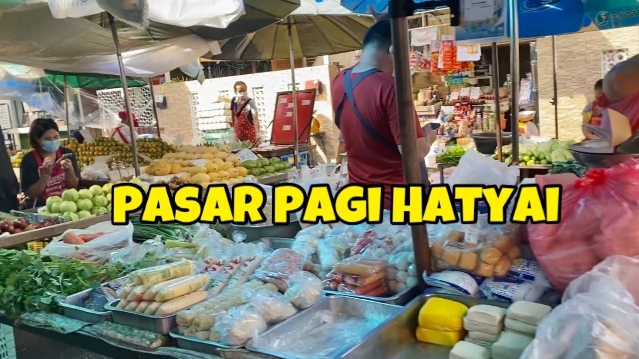 Jalan ke pasar pagi Hatyai Thailand