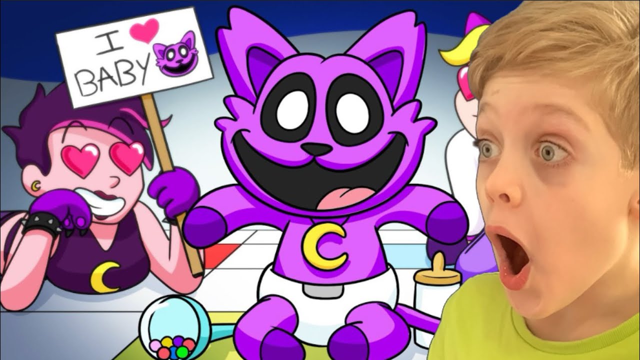 BABY CATNAP GETS A FANCLUB?! (Cartoon Animation) @GameToonsOfficial (REACTION)