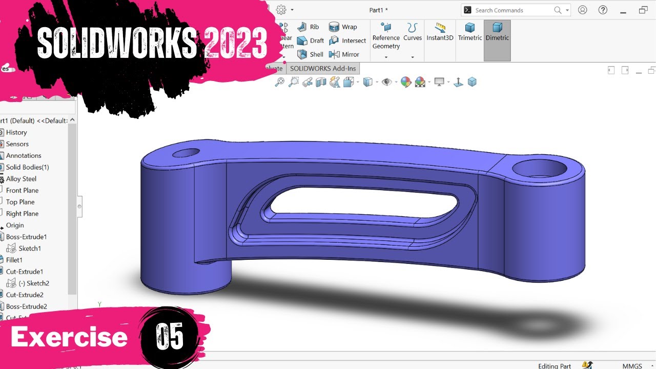 SolidWorks Exercise 5 | SolidWorks Tutorial | Advance SolidWorks Tips and Tricks