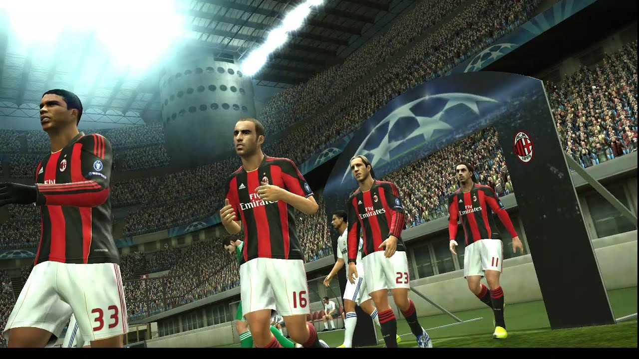 PES 2011 UEFA Champions League Quarter-finals 1st leg A.C. MILAN VS REAL MADRID C.F.