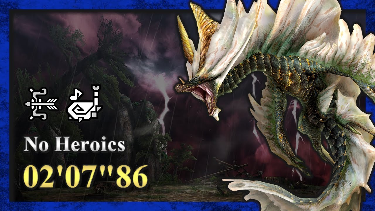 MHXX // 集G★4 - 全てを奪い去る嵐 - アマツマガツチ / ブレイヴ弓×ギルド狩猟笛 / 02′07″86