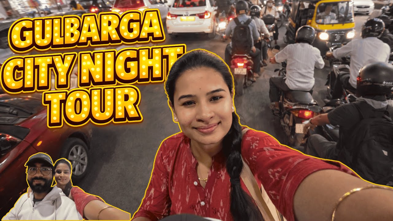 Gulbarga City After Sunset 🌇 | Night Ride 🏍️  🌃 #city #viral #trending #travel #longvideo