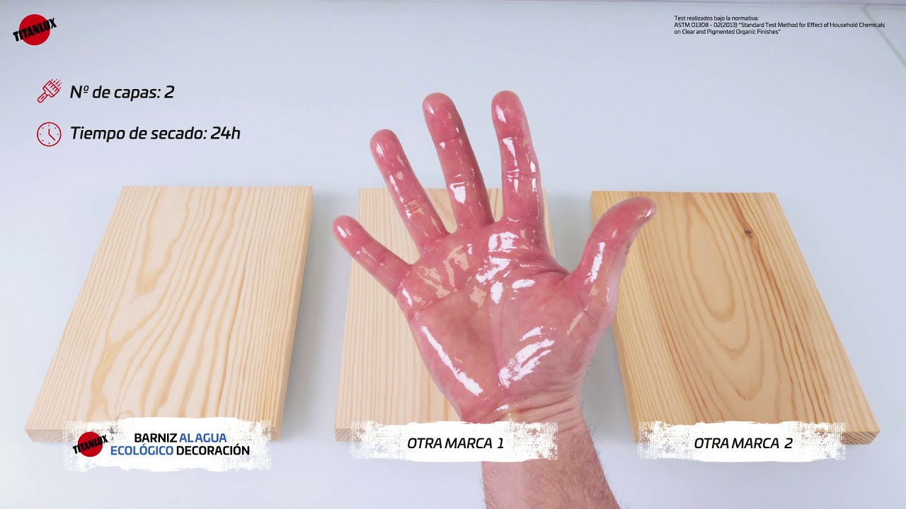 Test de resistencia a la grasa de manos – BARNIZ AL AGUA ECOLÓGICO DECORACIÓN