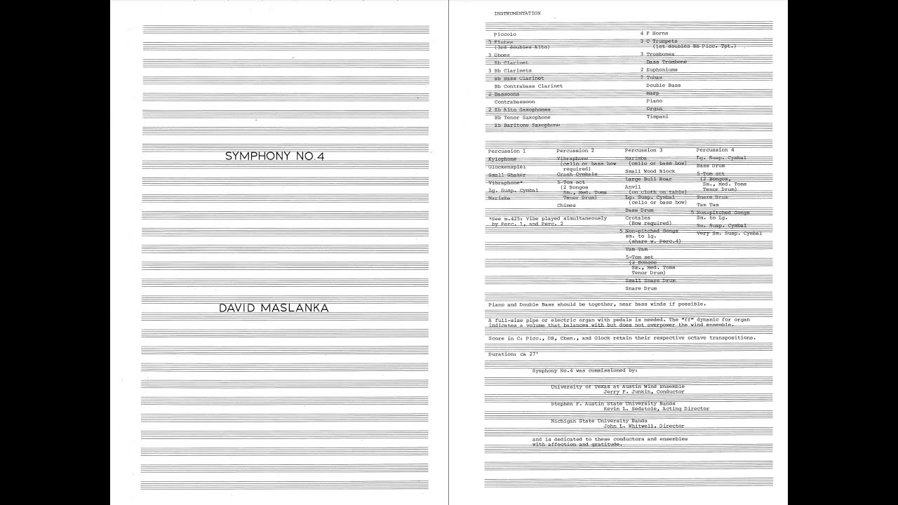 Maslanka Symphony no. 4