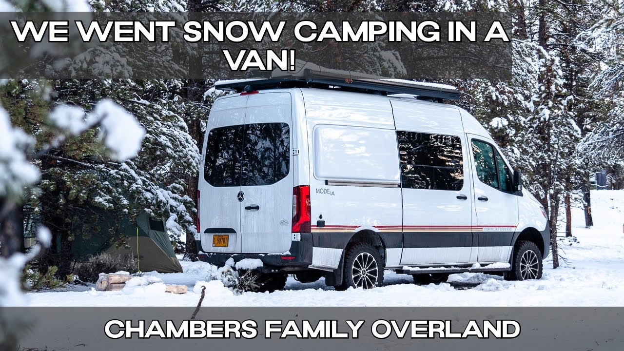 Snow Camping in a Storyteller Overland Sprinter Van |  @PrimalOutdoors  and Friends New Years Eve