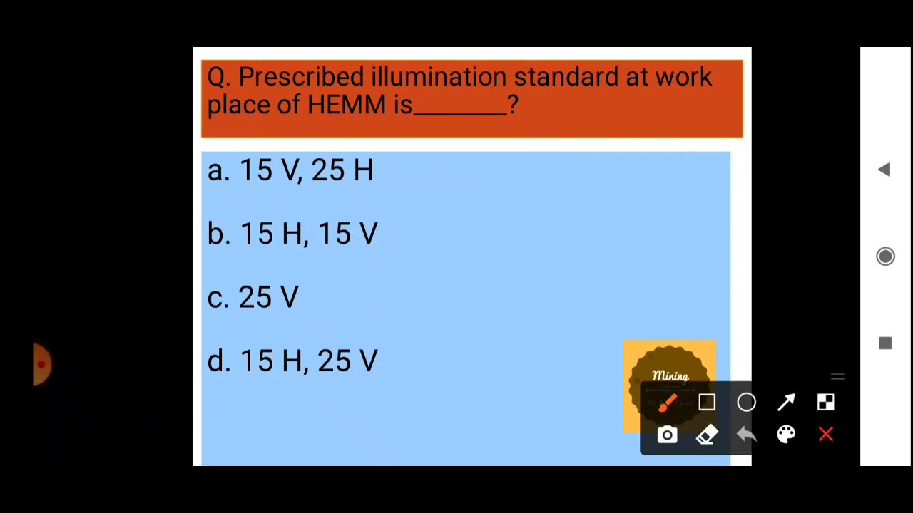 MCQ Set-A for Mine Foreman, Mining Mate and Blaster Examination ( Probable)