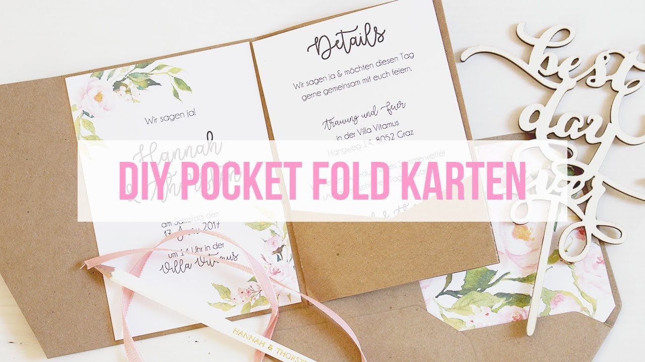 Pocketfold Karten selber basteln