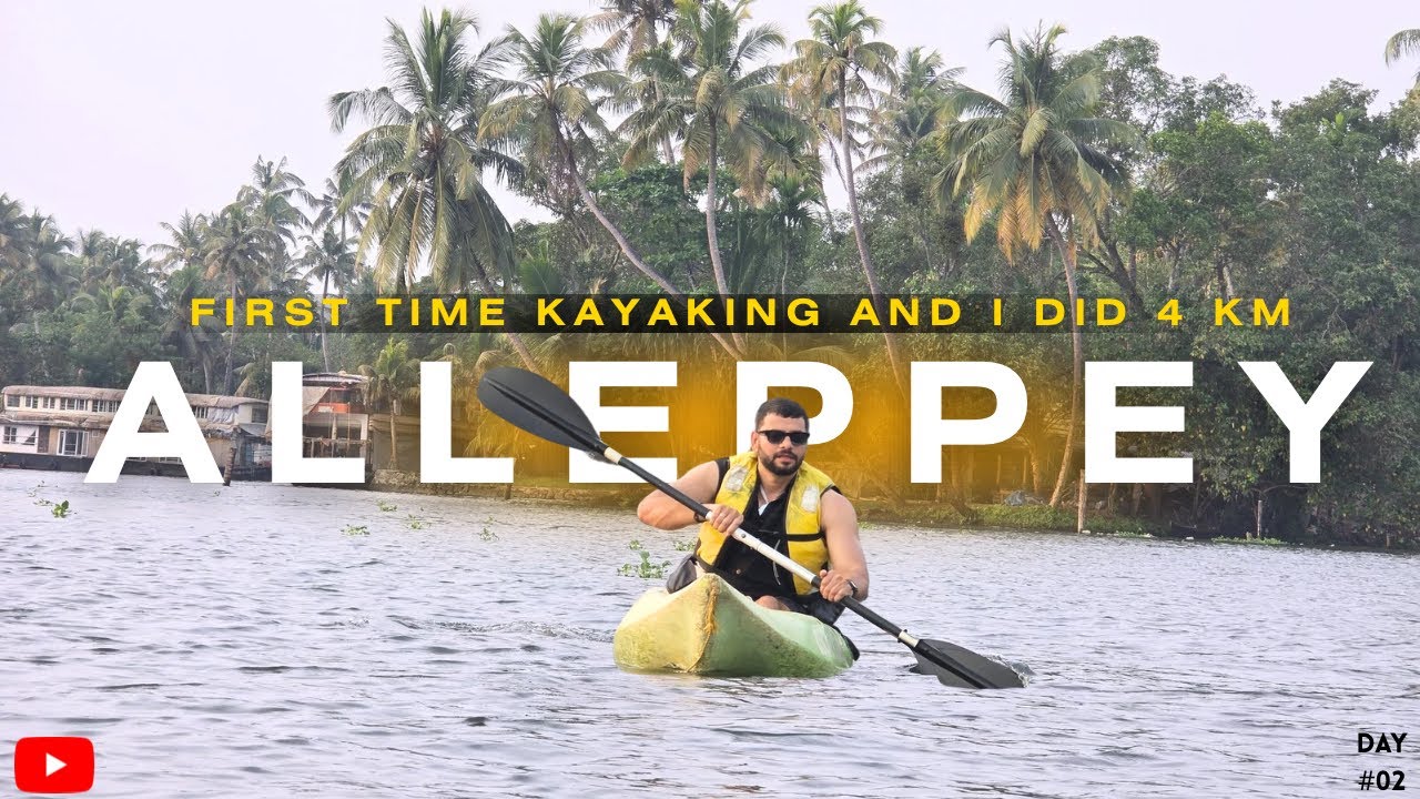 Kayaking in Kerala Backwaters for the First Time | 4 KM Ride at Punnamada Lake, Alleppey