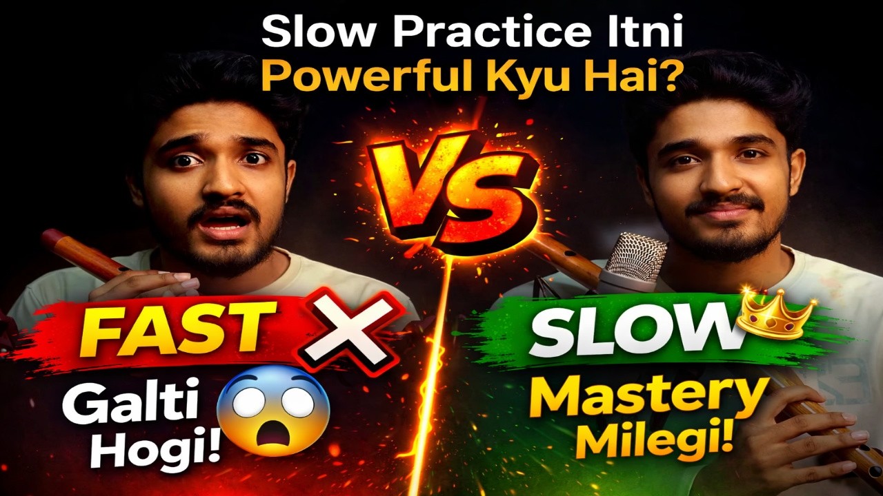 Slow Practice Itni Powerful Kyu Hai? | Fast vs Slow Bansuri Demo 😱