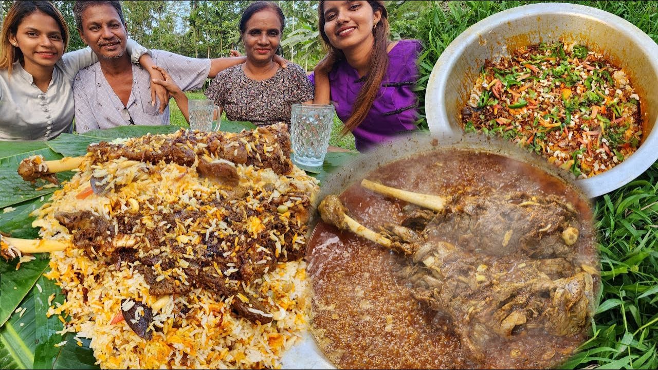 Mutton Biryani | မိသားစုတွ ဆိတ်ပေါင်ဒံပေါက်အတူချက်ပြီးအတူအားရပါးရစားမယ်😋😋