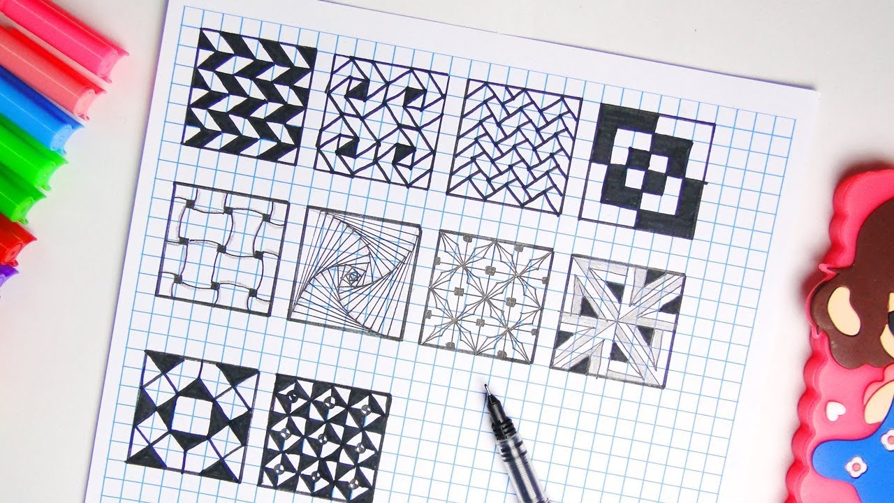 9 Simple Zentangle Pattern Drawing Tricks