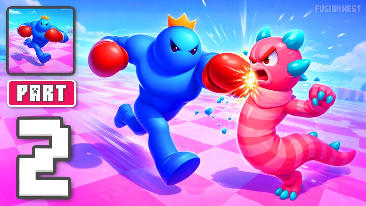 Punchy Race: Run & Fight Game - Gameplay Walkthrough Part 2 - Race And Fight Hard (iOS, Android)