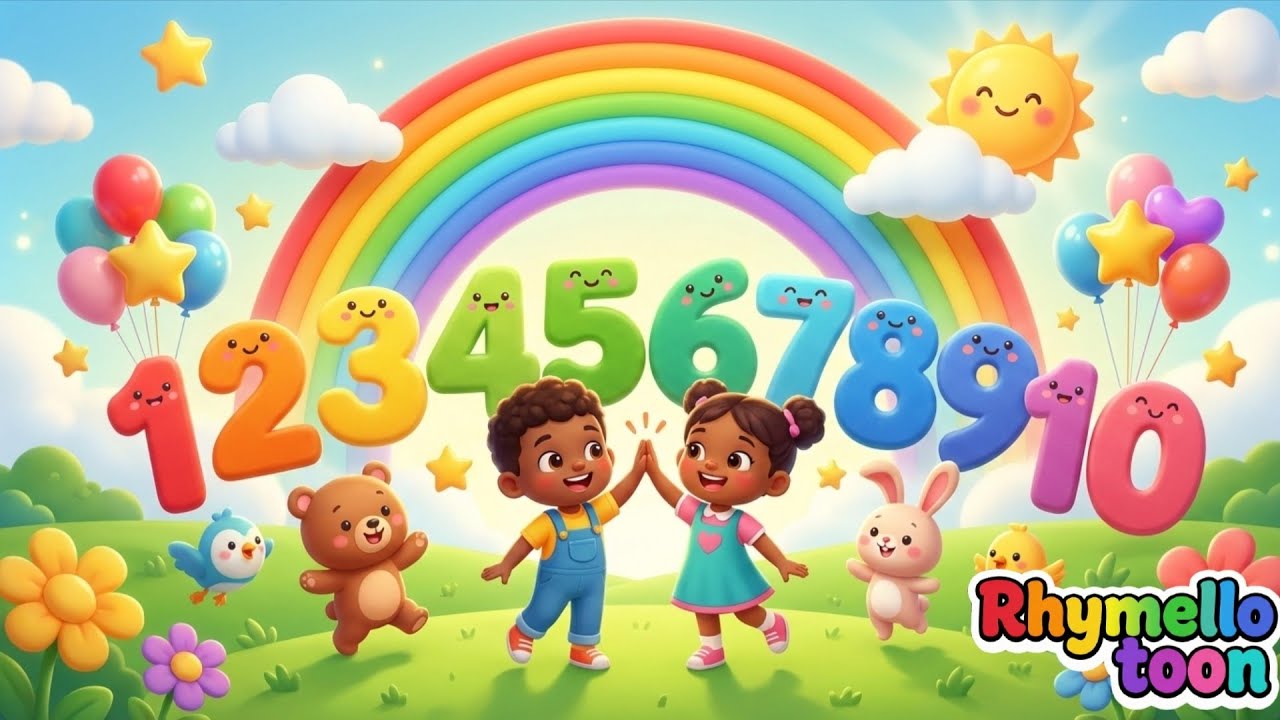 🎶 Count 1 to 10 | Numbers Song for Kids 👶 | Fun Counting Nursery Rhyme @RHYMELLOTOON 