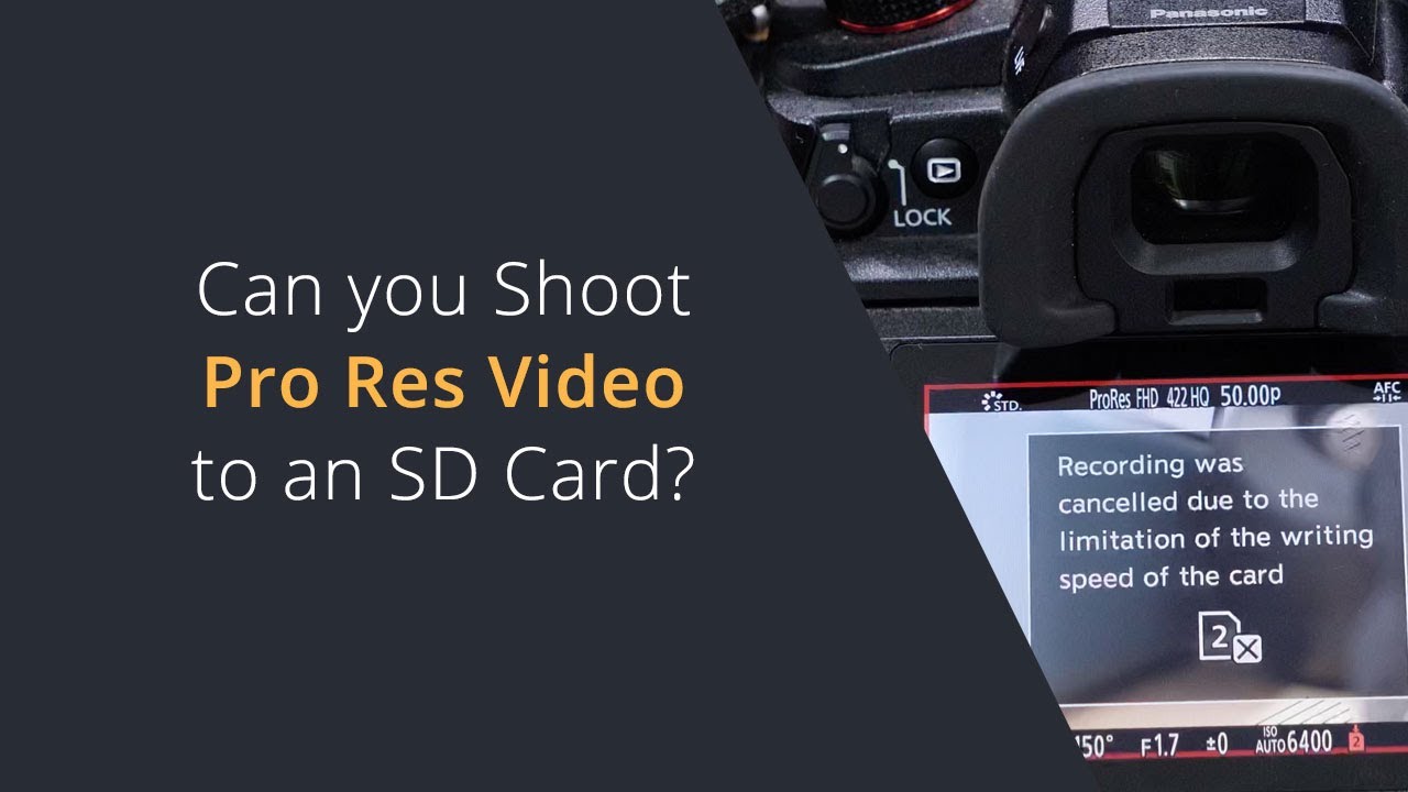Can You Shoot Pro Res to an SD Card on the Panasonic GH6 | Best Storage option for the Panasonic GH6