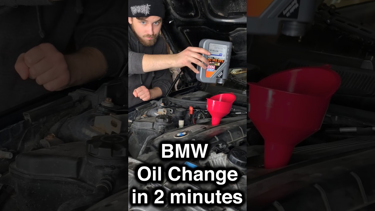 how to change your 328i oil in under 3 minutes #n52 #bmw