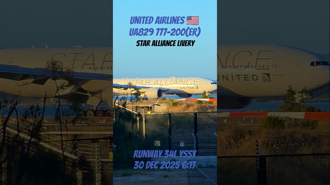 STAR ALLIANCE LIVERY! United Airlines 🇺🇸 UA829 777-200(ER) landed 34L YSSY