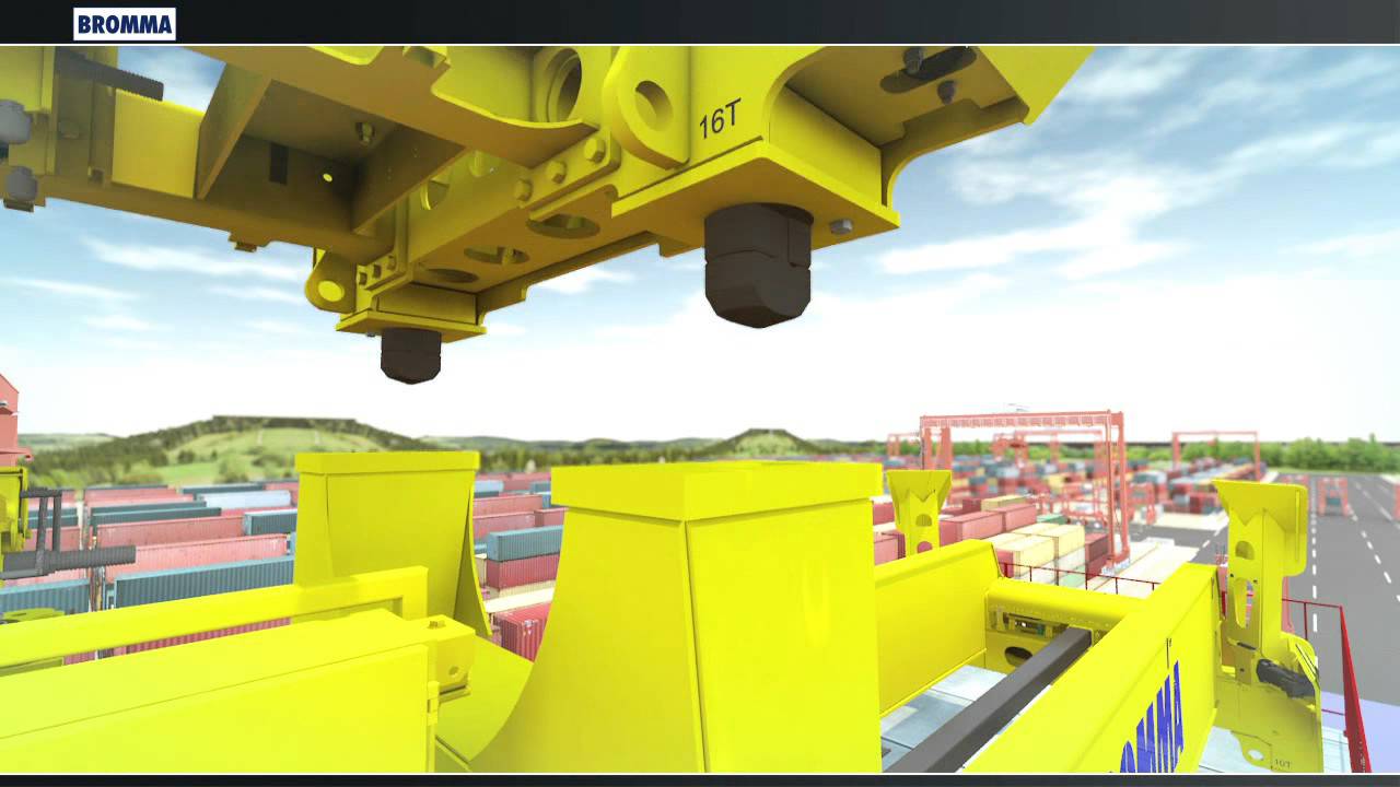 Tandem spreader in AGV operation