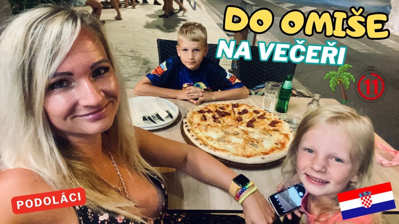 Chorvatsko 2024 🌴-  11/ Do Omiše na večeři, hry v moři a večerní nákupy