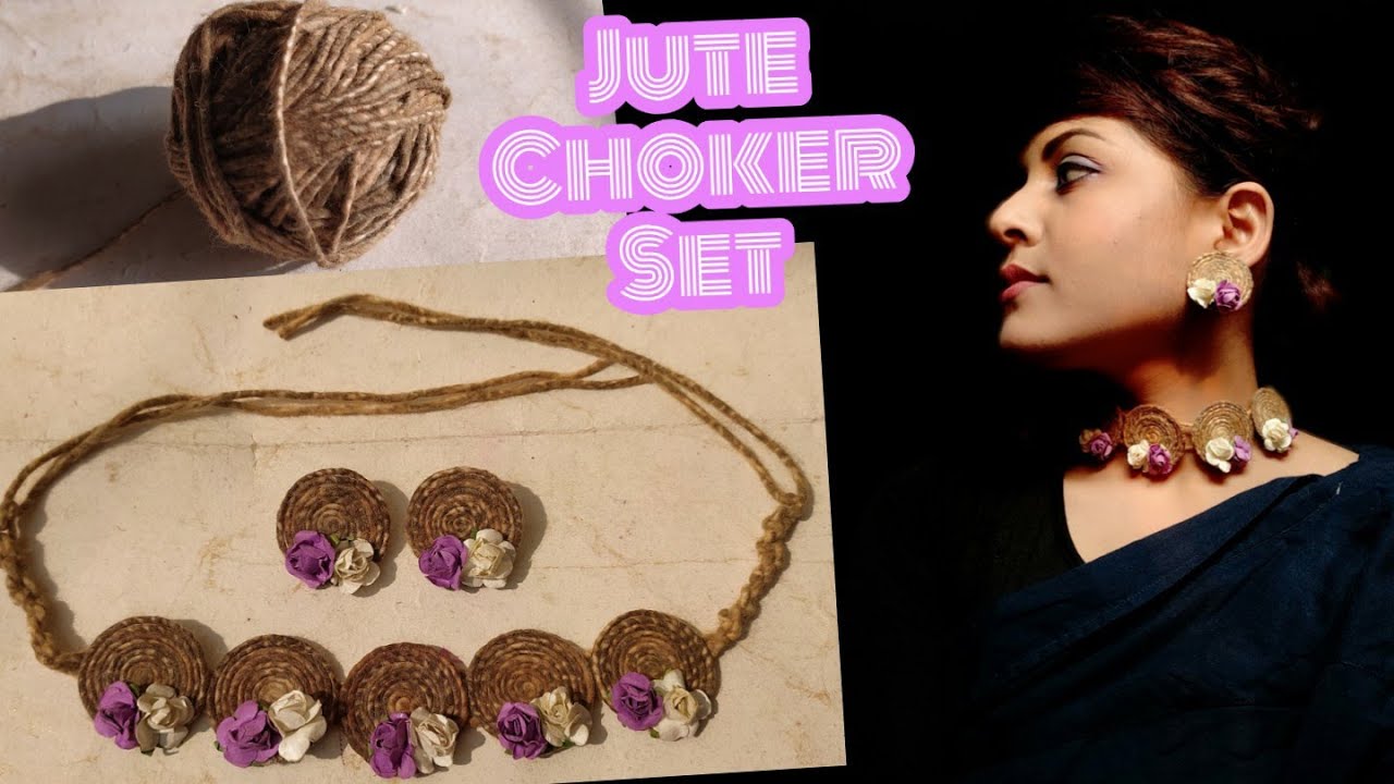 Jute Choker Set | Handcrafted Jewelry | DIY