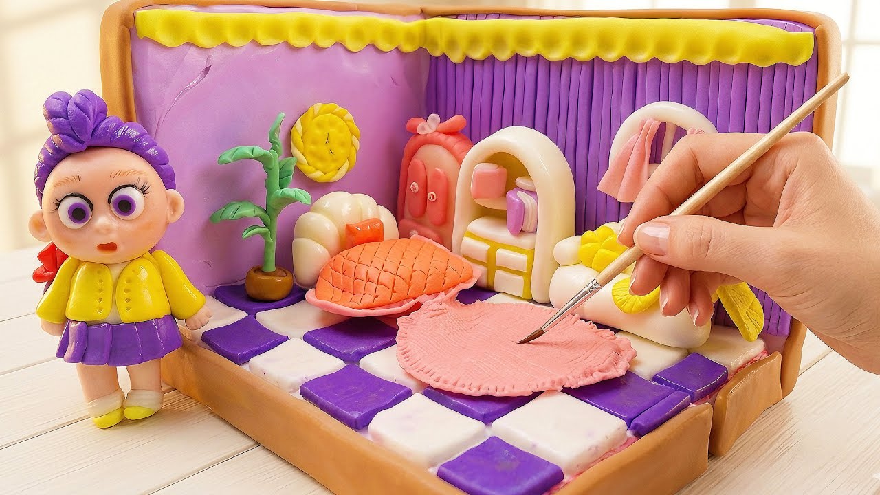 I Made a Miniature House for Rumi🏡✨ | Bookshelf, Sofa & Bed | DIY Miniature House
