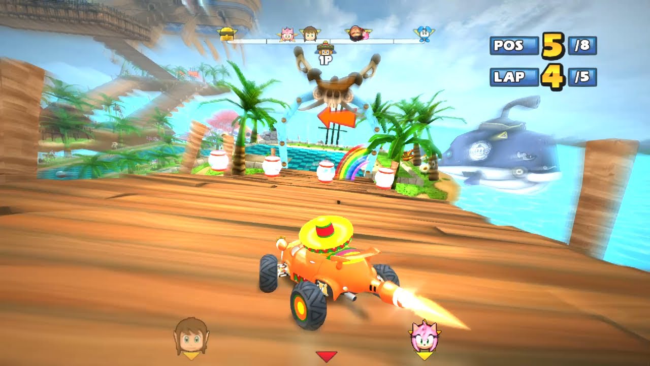 AMIGO Monkey Target 5 Laps Expert w Sound Effects Up! (Request) Sonic & Sega All-Stars Racing
