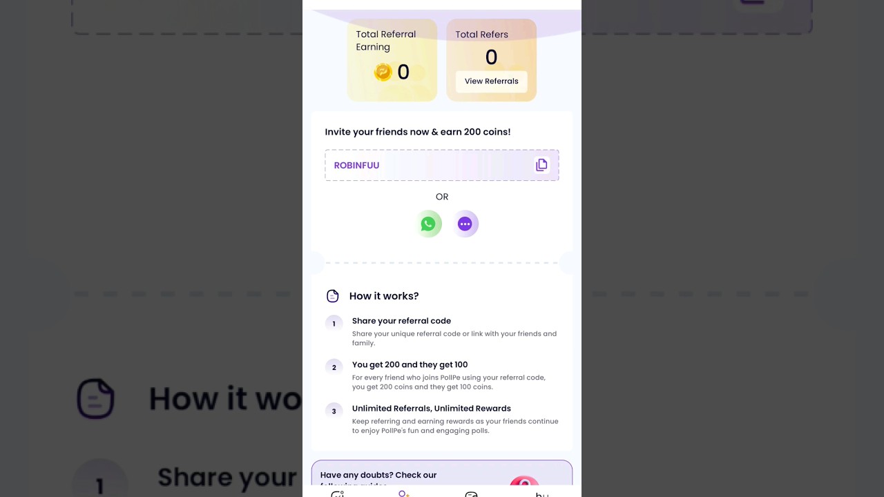 pollpay refer code// #shorts #pollpay #referandearn #code #freeearning #relatedtoearning