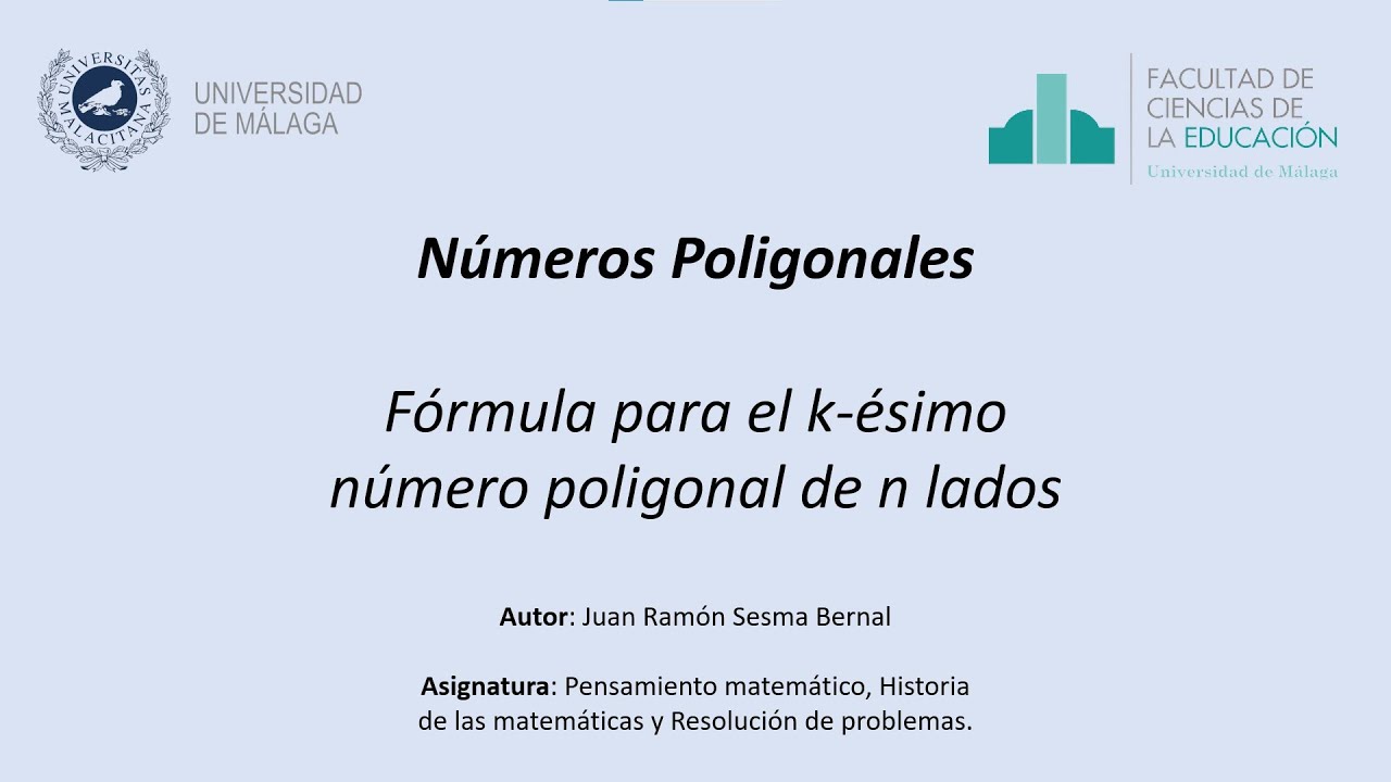 Números Poligonales; Construcción geométrica y su fórmula.