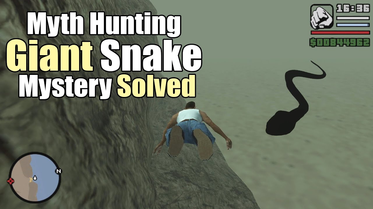 IS GIANT SNAKE REAL IN SAN ANDREAS WATERS? MYSTERY SOLVED - GTA San Andreas MYTH HUNTING