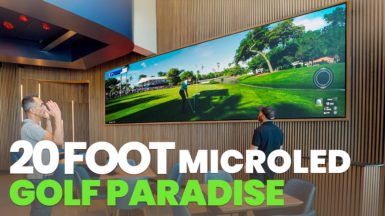 A MONSTER 20 FOOT wide MICROLED wall in a GOLF LOVERS DREAM clubhouse!