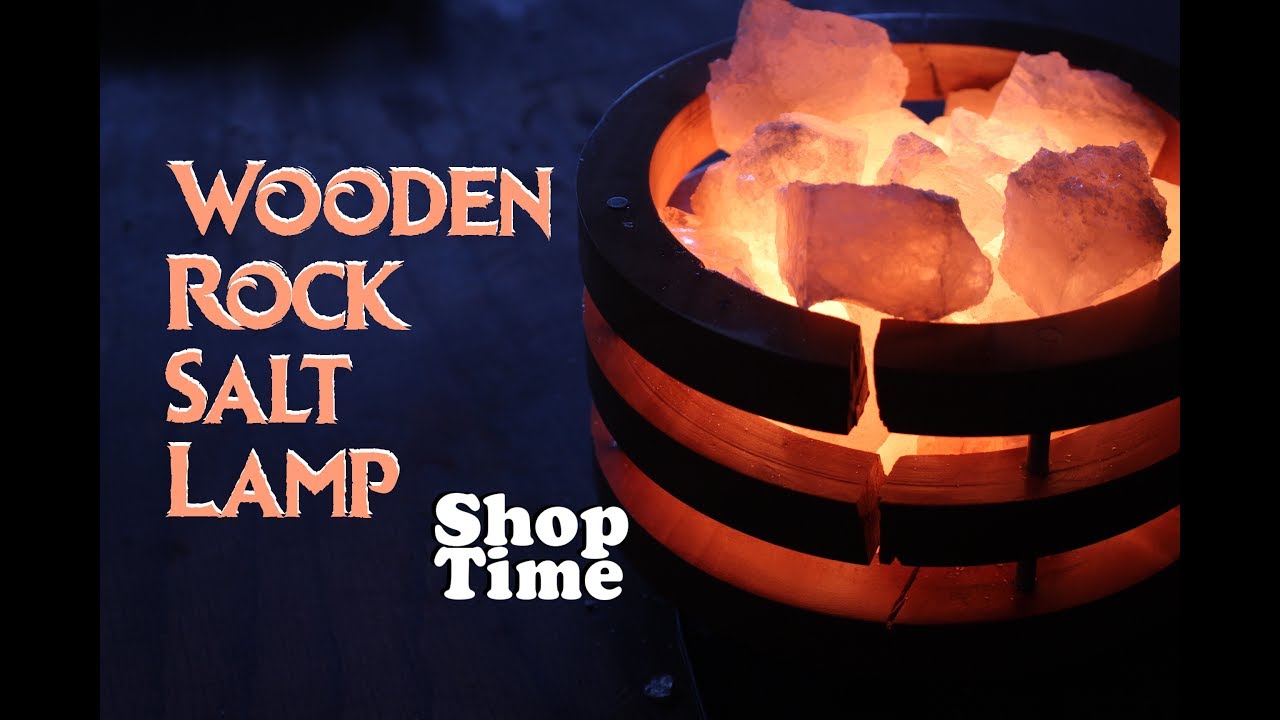Wooden Rock Salt Lamp